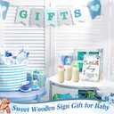 Roowest Bottle Chug Baby Shower Game Favors 12 Pcs Baby Shower Bottles Favor with 1 Wooden Sign for Gender Reveal Party Supplies Gifts (Bear)