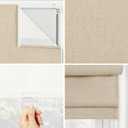Sun Zero Seraphina Textured 100% Total Blackout Cordless Roman Shade, Taupe, 23" W x 64" H