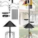 Bird Feeder Pole Squirrel Proof, 92 Inch Heavy Duty Bird Feeder Pole for Outdoor Feeding Station with Stable Base (House Not Included)