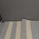 OJIA Front Door Mats Outdoor 24"x36" Machine Washable Indoor Outdoor Rugs Doormat Cotton Woven Entry Rug Striped Small Area Rugs for Front Porch/Bathroom/Farmhouse/Home Entrance (Blue/White/Tan)