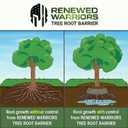 Tree Root Barrier Roll, HDPE Plastic Root Barrier Shield for Trees Aspens Invasive Roots, Puncture Resistant Easy Install Landscape Barrier for Yard Garden 36inx25Ft - 62.5mil