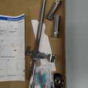 Shower Slide Bar Adjustable Handheld Shower Head Holder Wall Mount - 15inch All-Metal Shower Head Slide Bar Compatible with Bathroom Drill Free Glue Installation - Brushed