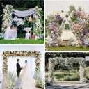 Wokceer Wedding Arch Backdrop Stand Square 7.2 x 7.2 FT Wedding Arches for Ceremony Metal Balloon Arch Frame for Wedding Birthday Party Garden Arbor Anniversary Event Decor