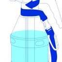 Classic USA Misters 1.5 Liter Personal Water Mister Pump Spray Bottle (Blue)