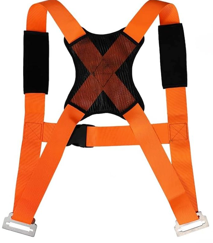 Moving Straps, 1-Person Lifting and Moving System with Back Support, Adjustable Shoulder Securing Straps Safely Easily to Lift Furniture Appliances Mattresses, Heavy Objects up to 800lbs (Orange Black)