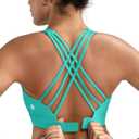 RUNNING GIRL Sports Bras for Women,Crisscross Back High Impact Sports Bra with Hook Closure Workout Supportive Bra (X-Large, A-bright Green)