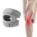 Knee Brace - Patellar Pad, Adjustable Tendon Support Sleeve Brace, 2 Pack Adjustable Patellar Tendon Support Sleeves, For Meniscus, Osteoarthritis, Orthopedic, Knee Support For Athletes (Gray, Large)