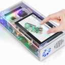 FREENOVE Raspberry Pi 5 Case with Screen (4.3'' Touchscreen), 128GB M.2 NVMe SSD 800 MB/s, 5 MP Camera, OLED Screen, Stereo Speakers, 3.5 mm and Optical Audio (S/PDIF)