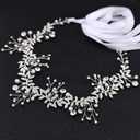 azaleas Bridal Wedding Dress Belt, Crystal Bridesmaid Sash, Rhinestone Flower Girl Belts, Evening Gown Jeweled Accessories for Women (Silver)