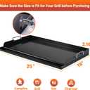 Skyflame Nonstick Griddle Top for Gas Grill, 25"x16" Large Cooking Area Flat Top Griddle with Grease Groove and High Sidewalls, Fit for Camping, Tailgating, Parties