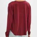 Cowl Neck Tops for Women Draped Blouses Shirt Loose Casual Dressy Top | Cotton Blend, Long Sleeve, Loose Fit, Off the Shoulder Top,Sexy, Elegant, Business Tops, Deep V Neck, Oversized (Red, M)