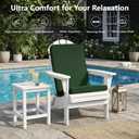 Adirondack Chair Cushion - Removable Cover, Water-Repellent & Fade-Resistant Faux Linen, Securing Straps, Non-Slip Bottom, Fit for Most Outdoor Adirondack & Rocking Chairs - Olive Green