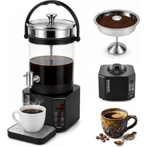 21-Cup Glass Coffee Urn, 5L Lift-Off Electric Percolator