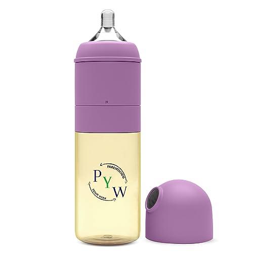 Anti-Colic Baby Bottle with Formula Dispenser, Instant/Quick-Release, Preload Mixing Baby Bottle (Fairydust Pink)