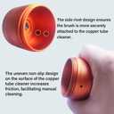 1/2" & 3/4" Metal Copper Pipe Cleaner Set,with 1/4 Hex Shank,Each Additional 3PCS Replaceable Brushes are Provided,for Cleaning Rust, Cleansing Copper/Bronze/Brass Pipes/Tubes for Soldering