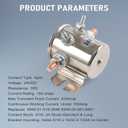 4 Terminal 24 Volt Continuous Duty Solenoid Relay Need Break 24063 Solenoid for Golf Carts,Winch, Marine Heavy Duty SPST 24VDC 24V Relay Nickel-Plating