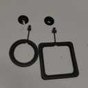 E-outstanding 2pcs Fish Feeding Ring Tropical Fish Food Ring Aquarium Fish Tank Accessories Water Plant Buoyancy Suction Cup (1 x Round Shape and 1 x Square Shape), Black