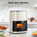 Air Fryer, 6QT Square Airfryer with Visual Window, 400°F Fast Heating Air Fryers Oven with Timer, Auto-Off, Non Toxic & Non Stick, Multiple 12 Modes for Roast, Bake, Dehydrate, Fry, Reheat