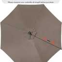 ontheway 11FT Patio Umbrella Enhanced Replacement Canopy Market Table 8 Ribs Umbrella Canopy