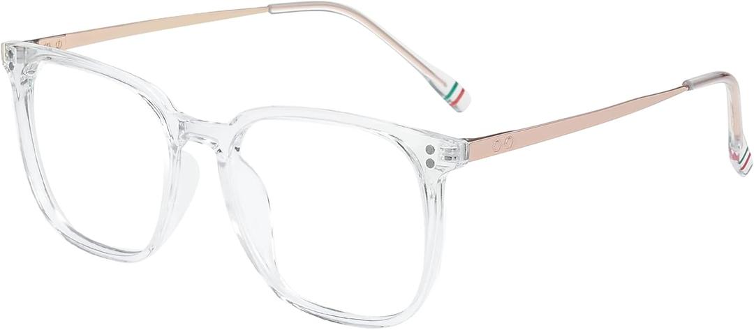 GUDVUE Blue Light Glasses For Woman, Computer Reading/Gaming/Phones Glasses, Anti Glare/UV400/Eye Strain (Gold)