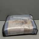 Light Blue Pleated Linen Blackout Curtains 90 Inches Long for Bedroom Living Room Pinch Pleat Black Out Thermal Insulated Ring Hooks Back Tab Room Darkening Drapes Dusty Blue Grey Curtains with Liner (40"W x 90"L (Pack of 2))