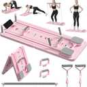 JANUA Pilates Board - Pilates Reformer Set, Multi-Purpose Foldable Pilates Reformer Board for Home, 5 in 1 Pilates Sliding Board