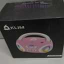 Klim Candy Kids CD Player for Children - FM Radio - Includes Batteries - Pink - Boombox Portable - CD Player Children - with Speakers, Toddlers (Pink)