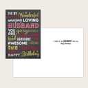 2 x Gooji Funny Husband Birthday Card From Wife - Real Gold Foil Stamped Chalkboard Typography Design, Happy Greeting For Him, Spouse, Men, Premium Thick Paper With Envelope Included