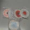 AD Set of 6 Coasters for Drinks Absorbing Round Ceramic Stone Coaster with Cork Base Tabletop Protection Mat for Mugs and Cups,Office,Kitchen (Colorful Series)