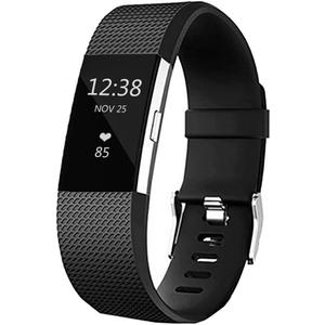 Replacement Bands for Fitbit Charge 2, Silicone Adjustable Classic Bands for Fitbit Charge 2,Women Men (Small, Black)