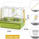 Small Bird cage,Travel Cage for Birds and Small Animals, Parakeet cage,Bird Carrier Travel cage,Bird Travel cage, jaulas para pjaros,Green,(Size:S,M,L) (S)