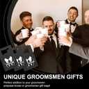 Lady&Home Bottle Opener,7Pcs Groomsmen Bottle Opener Stainless Steel Credit Card Size Bottle Opener for Wedding Party Groomsmen Gifts (Suit-Bold)