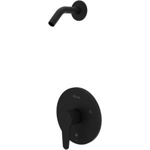 Pfister Pfirst Modern Tub & Shower Valve Only Trim (Valve Not Included), Includes Shower Arm, 1-Handle, Matte Black Finish, R89060B