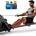 YOSUDA Magnetic/Water Rowing Machine for Home - Rower Machine Use with Bluetooth, App Supported, Rowing Machine for Taller Power Athletes, Comfortable Seat Cushion