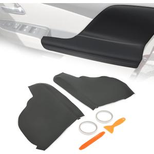 KUAFU Door Panel Armrest Cover Compatible with 2011-2017 Honda Odyssey Front Door Armrest Upholstery Cover PVC Dark Gray-2Pcs