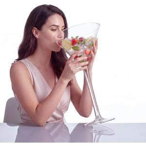 Remerry 67oz Giant Martini Glass, Extra Large Cocktail Glasses | 15.8x7.9 Inch Clear Glass Martini Cup for Party Centerpiece, Bar Decor, Dessert Display, Novelty Gift for Birthdays Weddings
