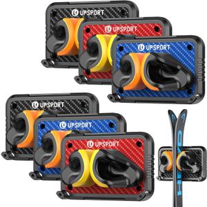 Ski Rack 6Pack, Ski/Snowboard Wall Mount, Skateboard Wall Mount, Fits Any Ski/Snowboard, Holds Up to 150lbs, Winter Gear Organizer, Vertical Ski Storage Rack for Home & Garage