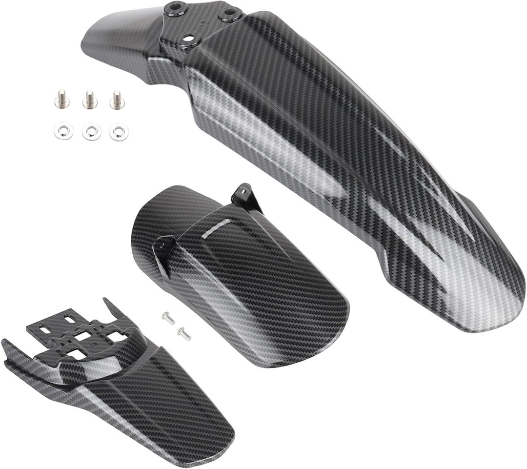 Surron Simulated carbon fiber surface Front Fender & Rear Shock Fender & Rear Fender Kit ABS Plastic Motorcycle Modified Mudguards Protector for Light Bee Sur Ron S/X Segway X160 / X260 Surron Simulated carbon fiber surface Front Fender & Rear Shock Fender & Rear Fender Kit ABS Plastic Motorcycle Modified Mudguards Protector for Light Bee Sur Ron S/X Segway X160 / X260