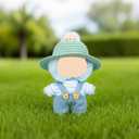 2 x Clothes for Labubu (NO Doll), 17CM Dolls Clothes, Dolls Outfit with Accessories, 3 Piece Set Hat Clothing, Boys and Girls Stylish Adorable Doll Clothes Accessories (Blue)