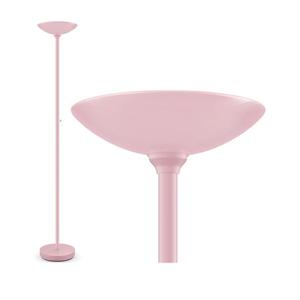 BoostArea Torchiere Floor Lamp Pink, 30W Super Bright LED Standing Lamp, 3000K Stepless Dimmable Pole Lamp with Rotary Switch, 71inch Tall Metal Modern Floor Lamps for Living Room,Bedroom,Home Decor