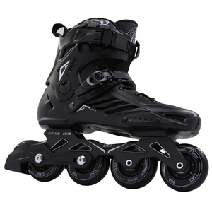 LIKU Fitness Professional Inline Skates Women Men Adult Youth Black (Men 6,Women 7)