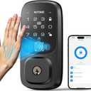 NUTOMO Palm Vein Smart Lock: Keyless Entry Door Locks Built-in WiFi Keypad Electronic Digital Deadbolt with APP Remote Control for Home Support Alexa/Rechargeable Battery/BHMA Grade 3/SP300/Black
