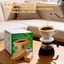 BYKITCHEN 400PCS #4 Cone Coffee Filters Fits 8-12 Cup & 14 Cup Coffee Makers, Size 4 Unbleached Disposable Coffee Filter Paper, Compatible with Ninja, Cuisinart 12-Cup/ 14-Cup & Drip Coffee Machine