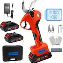 Electric Pruning Shears2 inches (50mm) Cutting DiameterCordless Pruning Shears with LCD Display2pcs 2000mAh Rechargeable Lithium Battery, 2pcs Upgraded SK5 blades