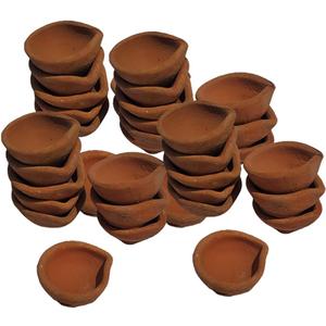 Clay Diya Indian Diya Diwali Diya Deepawali Diya X mas Gift New Year Pack of 21 Brown Color