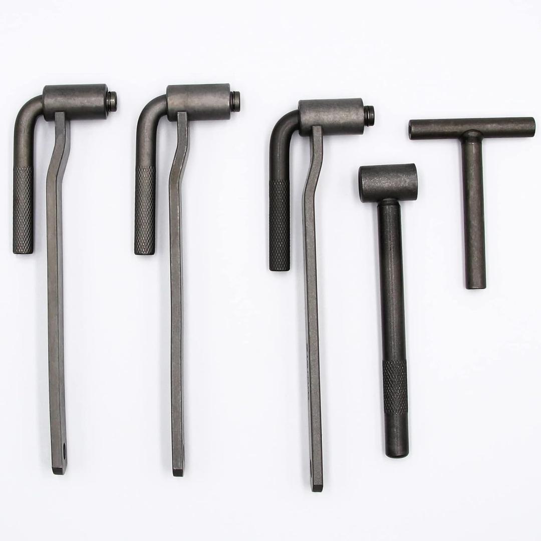 Motorcycle Engine Valve Screw Adjustment Tool, Socket Screw Spanner 8-10mm T Type Spanner Square Hexagonal Hole Tool (5Pcs/Set)