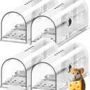 Motel Mouse Humane No Kill Live Catch and Release Mouse Traps, Reusable with Cleaning Brush - 4 Pack