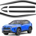 6 pcs Tape-On Rain Guards Fit for Toyota Rav4 Rav 4 2019 2020 2021 2022 2023 2024 2025, Window Rain Guards Visors Vent Visors Window Deflector Out-Channel Vent Shades Car Accessories -6 pcs