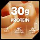 Oikos Protein Shake, Salted Caramel, 30g High Protein Drinks, Shelf Stable, Ready to Drink, 5g Prebiotic Fiber, 12 fl oz Bottle, 4 Count (EXP 03/18/27)