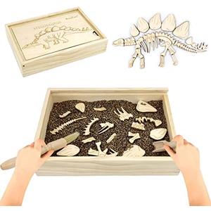 Dinosaur Excavation Archaeology Dig Kit for Kids, Fossil Explore Sensory Bin Toys, Dino Skeletons Bones Puzzle Game, Archaeology Science STEM Toys for Boys and Girls (Stegosaurus)